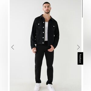 True Religion Black Denim Trucker Jacket